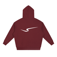 Unisex Loose Solid Full Zip Hoodie