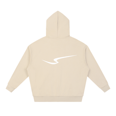 Unisex Loose Solid Full Zip Hoodie